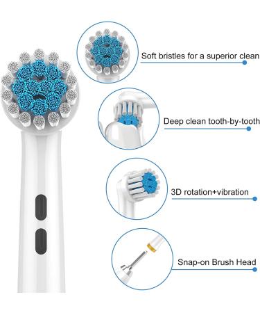 4 Pack of Replacement Toothbrush Heads for Oral-B | Compatible with Oral B Braun Electric Toothbrush Eb17-xs - Buy Online on GoSupps.com