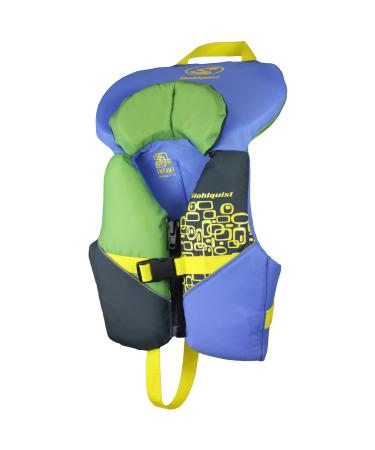 Stohlquist Kids Life Jacket Coast Guard Approved Life Vest for Children 8 - 30 lbs Blue/Green