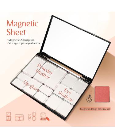 Housoutil Palette Magn tique pour Fards Paupi res Vide Plateau de Maquillage Carr Compact Base Magn tique Miroir Int gr Portable et Polyvalent pour Maquillage Professionnel et - Buy Online on GoSupps.com