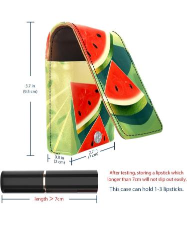 Travel Lipstick Organizer Case - Portable Makeup Bag with Mirror in Watermelon Green | eCommerce International Shipping - Buy Online on GoSupps.com