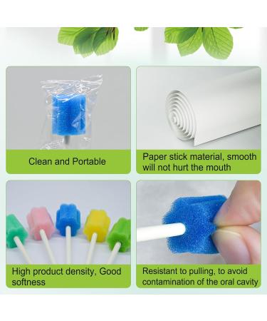 Oral Hygiene Sponges - Sterile Dental Swabs (50 Pcs) | Blue Mouth Care Foam & Cleaning Swabs - Buy Online on GoSupps.com