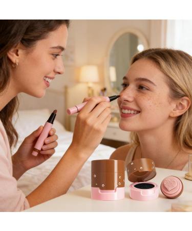 Face Dot Makeup Stamp Herbal Nose Markers Heart Shape Waterproof False Point Pen | For Cheeks Oily Skin Dry Sensitive Women Teenagers Party Appointments - Buy Online on GoSupps.com