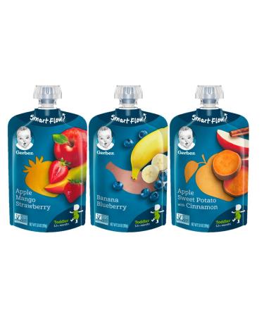 Gerber Assorted Fruit Toddler Pouch Variety Pack (Pack of 18)
