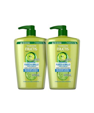 Garnier Garnier Fructis Strength and Shine Shampoo Pack of 2 for Normal Hair (2 x 1L)