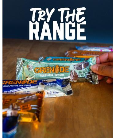 Grenade Carb Killa Dark Chocolate Mint Protein Bar 12-Pack - 720g (12x60g) | Low Carb Snack - Buy Online on GoSupps.com