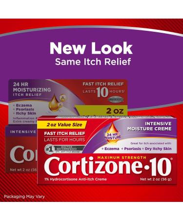 Cortizone 10 Maximum Strength Intensive Moisture Anti-Itch Cream 1% Hydrocortisone  2 Oz - Buy Online on GoSupps.com