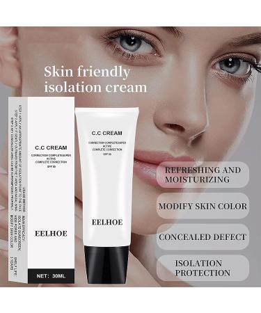 3PCS Skin Tone Adjusting CC Cream SPF 50 Set - Primer, Moisturizer, Concealer | Brightens, Color Corrects, Self-Adjusting Formula for Mature Skin | Natural Shade - Buy Online on GoSupps.com