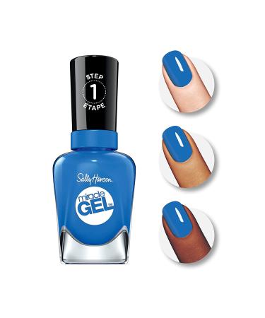 Sally Hansen Miracle Gel Nail Polish - Shade Byte Blue 629 - Long-Lasting Formula - Packaging May Vary - Buy Online on GoSupps.com