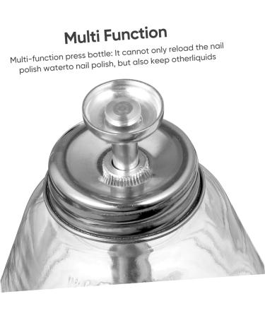 Beatifufu Glass Bottle Pump Bottle Nail Polish Remover Pump Push down Pump Push down Bottle Clear Container Clear Cosmetic Bottle Pump for Nail Art Jar - Buy Online on GoSupps.com