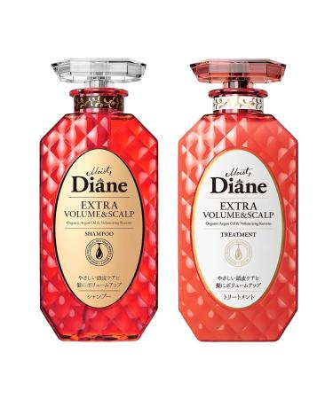 Moist Diane Hair Shampoo and Conditioner Set for Women & Men Natural Keratin Protein Haircare Japanese Hydrating Moisturizing Hair & Scalp Hair Care Set Silicone& Sulfate Free Extra Volume& Scalp
