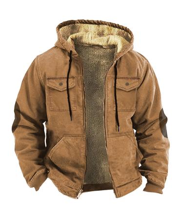 Hanxiulin plush jacket oversize warm lined fleecemantel men wool coat long hood fleece jacket loose slim causal sweat jacket men's coat elegant men's winter coffee xxl