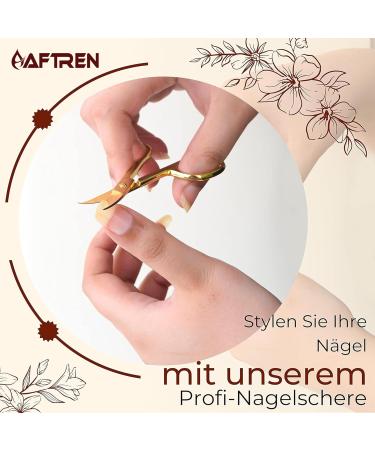 Golden Premium Nail Scissors Professional Curved Cuticle Scissors Manicure Scissors J2 Stainless Steel for Women Men Toenail Shears 4 Inch - Buy Online on GoSupps.com