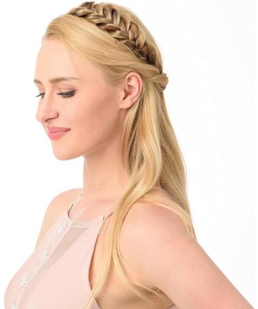 Gledola Messy Synthetic Hair Braided Headband Classic Chunky Wide Plaited Headband for Women Girl Beauty (Chocolate) - Buy Online on GoSupps.com