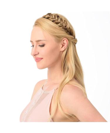 Gledola Messy Synthetic Hair Braided Headband - Classic Chunky Wide Honey Blonde Headband for Perfect Updos - Buy Online on GoSupps.com