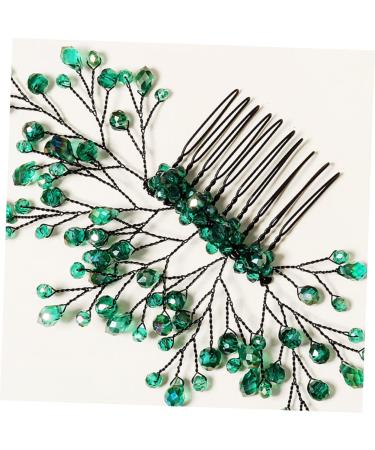 VINTORKY Green Branches and Leaves Hair Comb Crystal Bride Wedding Hair Comb Bride Crystal bridal hair comb rhinestone barrettes crystal leaf hair comb bridesmaid vintage rhinestones Metal - Buy Online on GoSupps.com