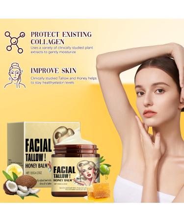 Whipped Beef Tallow & Honey Balm - Grass Fed Face Cream | Tallow Moisturizer for Skin (1PC) - Shop Now - Buy Online on GoSupps.com