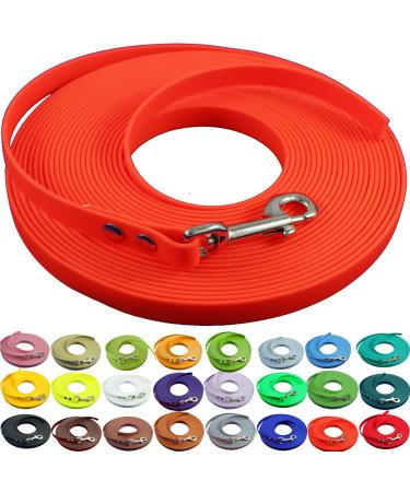 Organic leash 12mm from Biothane - 3.0 m in orange i dog linen without hand loop for small and large dogs - water -repellent leash 3.0 m orange - Buy Online on GoSupps.com