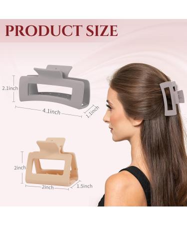 10 Pack Large Claw Clips - Strong Matte Hair Claws for Women and Girls - 2 Styles - Ideal for Thick or Thin Hair - Buy Online on GoSupps.com