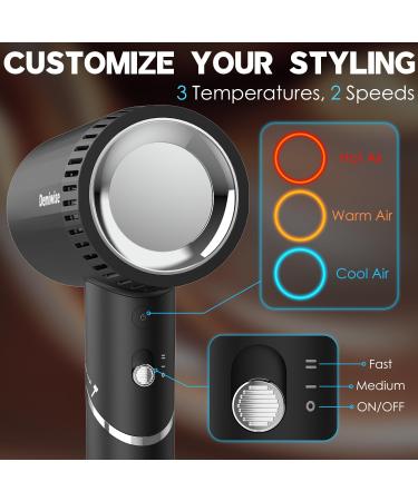 110000 RPM High-Speed Hair Dryer for Curly Hair - 1400W Low Noise Iconic Quick Drying with Diffuser & Nozzle - Negative Ion Technology | Perfect Gift - Buy Online on GoSupps.com