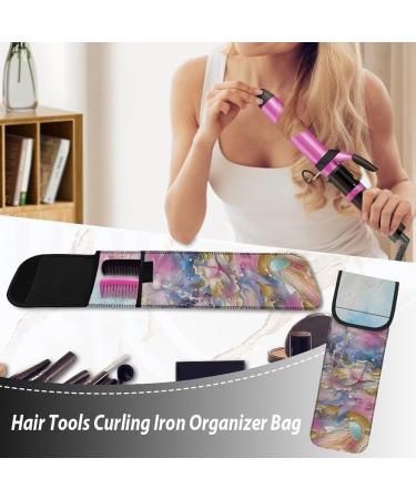 Starfish Shell Flat Iron Travel Case | Heat Resistant Curling Iron Bag | Portable Hair Accessories Organizer - Buy Online on GoSupps.com