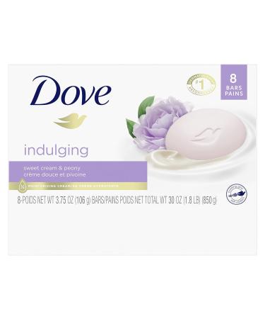Dove Beauty Bar Sweet Cream 3.75 oz - Pack of 8 | Moisturizing Gentle Skin Cleanser - Buy Online on GoSupps.com