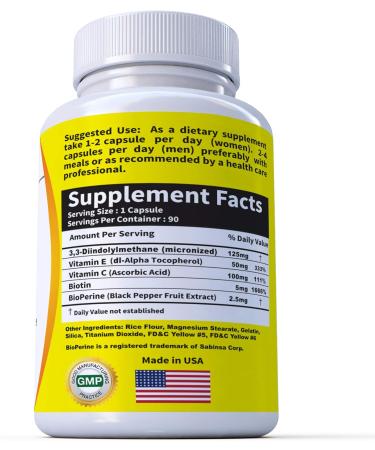 Raesun Botanics DIM Supplement 125mg | Estrogen Balance Hormone Support & Acne Relief - 90-Day Supply - Buy Online on GoSupps.com