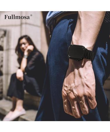 Fullmosa Compatible Apple Watch Band 42mm 44mm 45mm 49mm 38mm 40mm 41mm  Stainless Steel iWatch Band with Case for Apple Watch Series 8/7/6/5/4/3/2/1/SE/SE2/Ultra  42mm 44mm 45mm Black Black 42mm 44mm 45mm - Buy Online on GoSupps.com