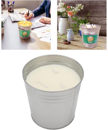 Large 3-Wick Citronella Scented Candle - Smokeless Metal Bucket for Outdoor Camping | Perfect Gift Set for Women & Birthdays - Soy Wax & Essential Oils - Buy Online on GoSupps.com