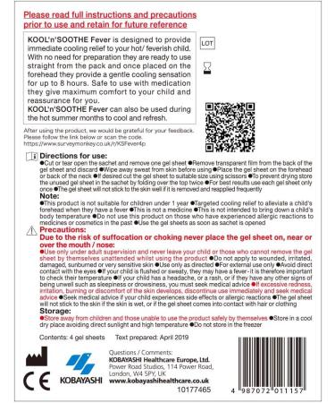 Kool 'n' Soothe Kids Cooling Strips 4 Pack - Multipack Options - Buy Online on GoSupps.com