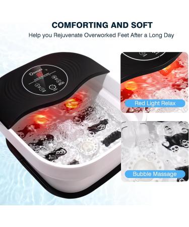 Foot Spa Massager with Heat & Bubbles - Large Touch Screen Collapsible Foot Bath for Stress Relief | Temperature Control & Massage Rollers - Buy Online on GoSupps.com