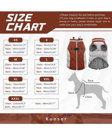 Kuoser Waterproof Dog Coat | Warm Fleece-Lined Jacket for Small & Medium Dogs | Cozy Reflective Winter Vest for Pets - Buy Online on GoSupps.com