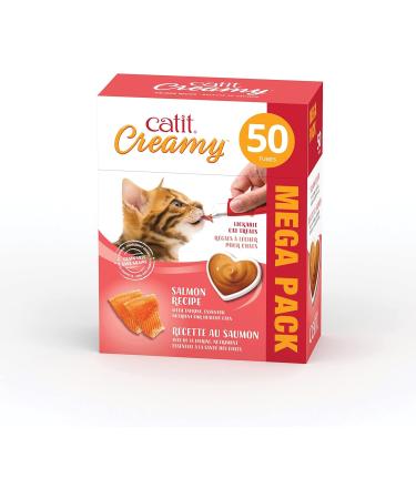 Catit Creamy Tuna & Salmon Lickable Cat Treat - 100 Tubes | Mega Pack (750.00 g + 750.00 g) Cat Treat + Cat Treat Creamy Salmon - Buy Online on GoSupps.com
