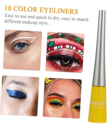 LALAFINA 30 Pcs Colored Liquid Eyeliner Waterproof Eyeliner Liquid Eyeliner Pencil Liquid Eyeliners Cosmetics 1 count (Pack of 1) Assorted Colorx3pcs - Buy Online on GoSupps.com