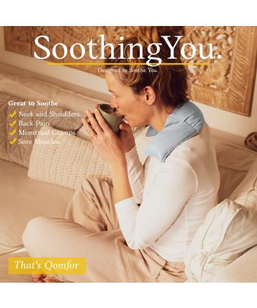 Grain Cushion | Harmatic Cotton Wheat-Filled Pillow 46x12 cm | Soft Back Neck & Shoulder Pain Relief | Perfect Gift in Light Gray - Buy Online on GoSupps.com