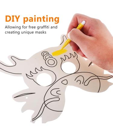 Vicasky Animal Masks for Kids - DIY Empty Graffiti Jungle Carnival Masks for Parties & Halloween - Buy Online on GoSupps.com