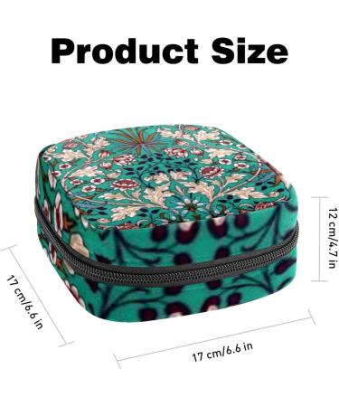 Vintage Flower Pattern Period Bag - Sanitary Napkin Storage & Travel Makeup Pouch Color5196 - Buy Online on GoSupps.com