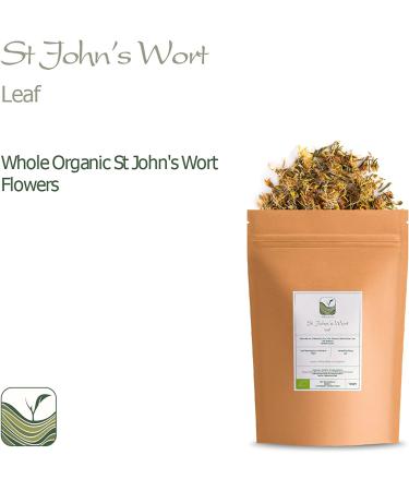 Organic Saint John's Wort Herb 100g - Hypericum Perforatum - St John's Wort Tea - Herbal Remedy - Buy Online on GoSupps.com
