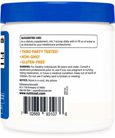 Nutricost Pure DMAE-Bitartrate Powder 100g - 3.52oz (1 Pack) - Buy Online on GoSupps.com