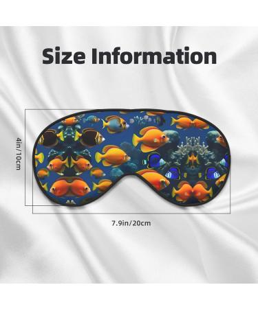 Underwater World Tropical Fish Print Sleep Eye Mask - Soft Eye Cover for Travel & Naps Unisex - Buy Online on GoSupps.com