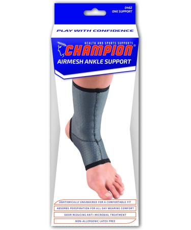 Buy Champion Ankle Brace - Lightweight Open Heel Support in Grey Medium | International Shipping Available - Buy Online on GoSupps.com