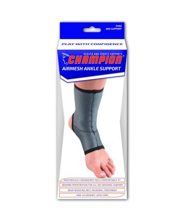 Champion Ankle Brace - Open Heel Lightweight Support & Airmesh Fabric | X-Large Size - International Shipping Available - Buy Online on GoSupps.com