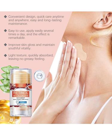 Retinol Collagen Facial Stick Face and Neck Stick Skin Tightening Cream Lifting and Firming to Reduce Neck Wrinkles (2) - Buy Online on GoSupps.com
