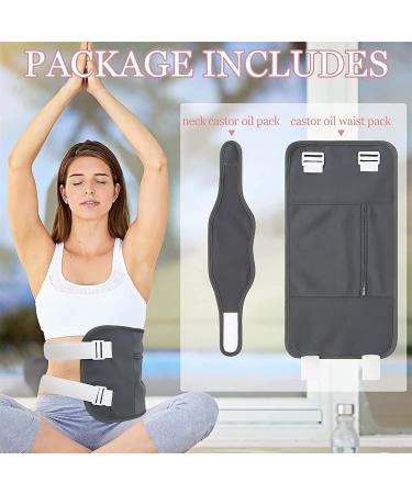 Reusable Organic Castor Oil Pack Wrap Kit - Adjustable Cotton Wrap for Belly & Neck | Eco-Friendly & Versatile Castor Oil Solution - Buy Online on GoSupps.com