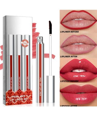  Qzdtue Peel Off Liquid Lipstick 3X Matte Waterproof Lip Stain Moisturizing Tear-Off Lip Color Non-Sticky Cup No-Fade Pigment Perfect for Women Girls Lipliner Makeup - Buy Online on GoSupps.com