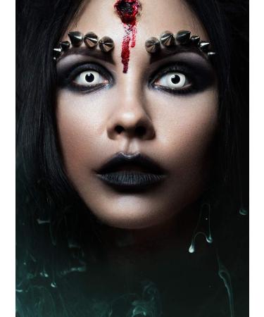 Aricona White Opaque Contact Lenses - Annual Colored Lenses for Halloween - No Prescription Needed - Buy Online on GoSupps.com