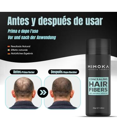 Mimoka Scattered Hair Powder - 100% Natural Microfibers for Hair & Beard - Gray - Non-Perceptible Solution for Men & Women - 30g - Buy Online on GoSupps.com