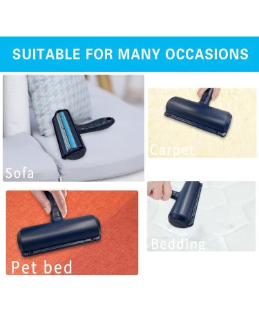 Top 2.0 Animal Hair Remover Lint Roller - Reusable Pet Lint Brush for Dog & Cat Hair - Effective for Furniture Bedding & Couch - Blue - Buy Online on GoSupps.com
