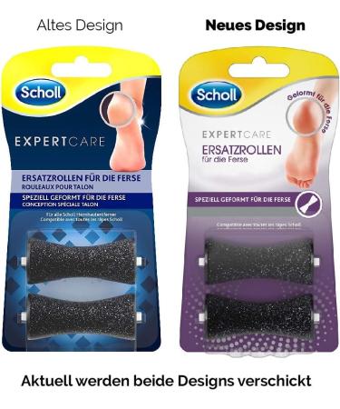 Scholl Expertcare Heel Replacement Rollers with Diamond Particles - 2 Pack for Electric Callus Remover - Black - Buy Online on GoSupps.com