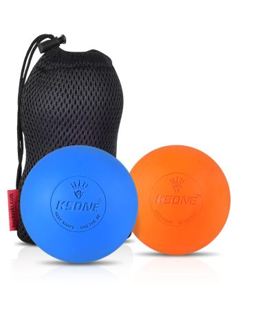 Massage Ball Lacrosse Set (2 Pieces) for Muscle Soreness Muscle Tightness Muscle Knots and Trigger Point Treatment for Shoulder Neck Soles Back and Other Therapeutic Use