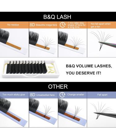 Shop 1 Tray C Curl 0.05mm Easy Fan Lashes for Volume - 13mm Individual Black Eyelash Extensions | International Shipping - Buy Online on GoSupps.com